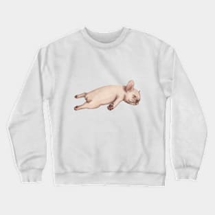 Puppy Frenchie sleeping Crewneck Sweatshirt